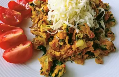 Dýně s kuřecím masem a špenátem