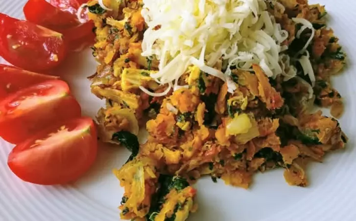 Dýně s kuřecím masem a špenátem