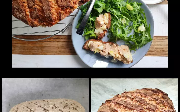 Chlebová placka s tresčími játry