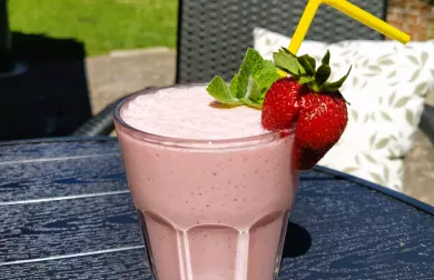 Jahodovo-banánový koktejl