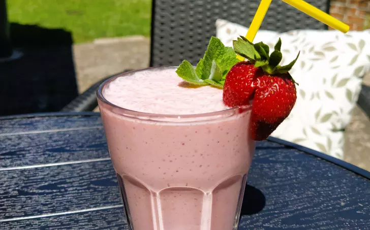 Jahodovo-banánový koktejl