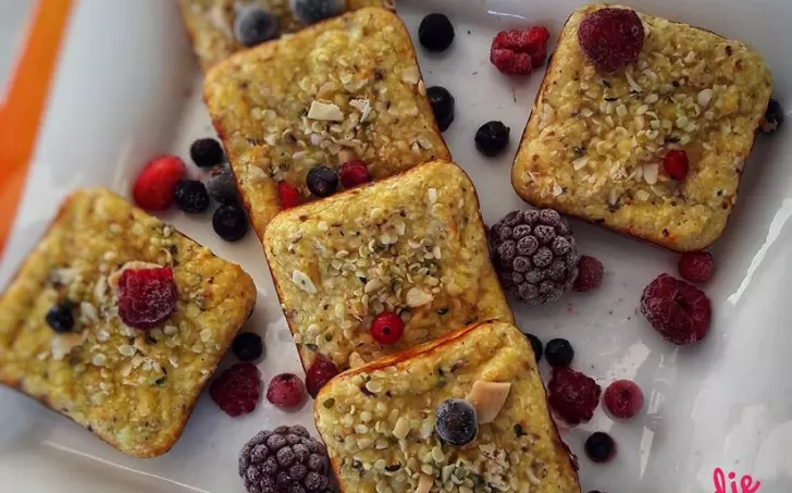 Tvarohové čtverečky - nízkosacharidové