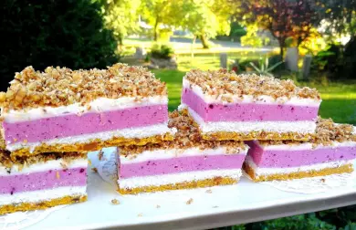 Low carb řezy se třemi vrstvami