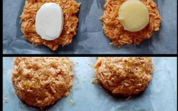 Zelňáky plněné mozzarellou a olomouckým tvarůžkem